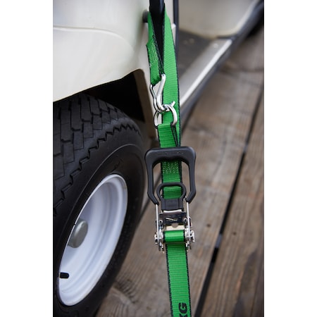 Keeper Tie-Down, 16'x1.25", 1,000lbs WLL, Chrome Ratchet, PK2 47203